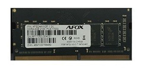 Pamięć AFOX (SODIMM/DDR4/8 GB/2133MHz/2CL/SINGLE) Pamięć AFOX (SODIMM/DDR4/8 GB/2133MHz/2CL/SINGLE)