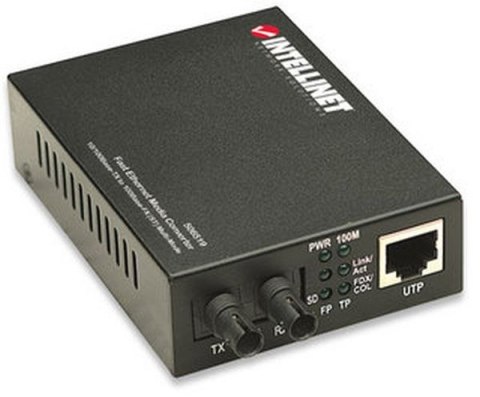Intellinet Media konwerter 10/100Base-TX RJ45 / 100Base-FX (MM ST) 2km 1310nm Intellinet Media konwerter 10/100Base-TX RJ45 / 100Base-FX (MM ST) 2km 1310nm