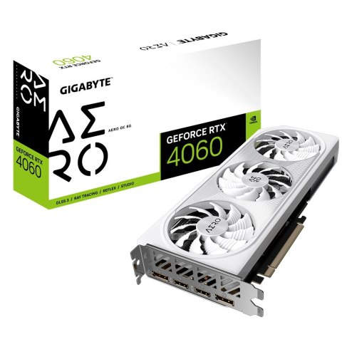 Karta graficzna GIGABYTE GeForce RTX 4060 AERO OC 8G GDDR6 GV-N4060AERO OC-8GD Karta graficzna GIGABYTE GeForce RTX 4060 AERO OC 8G GDDR6 GV-N4060AERO OC-8GD