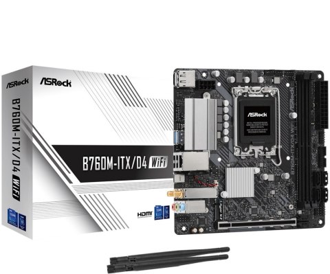 Płyta główna ASROCK B760M-ITX/D4 WIFI LGA1700 MiniITX Płyta główna ASROCK B760M-ITX/D4 WIFI LGA1700 MiniITX