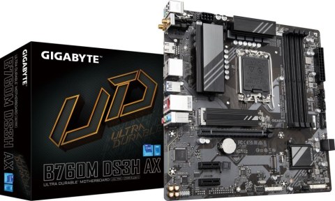 Płyta główna GIGABYTE B760M DS3H AX LGA1700 MICRO ATX Płyta główna GIGABYTE B760M DS3H AX LGA1700 MICRO ATX