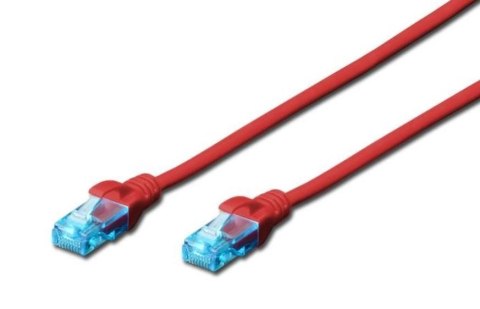 DIGITUS UTP Kat. 5e 0.25 m Czerwony 0.25 Patchcord DIGITUS UTP Kat. 5e 0.25 m Czerwony 0.25 Patchcord