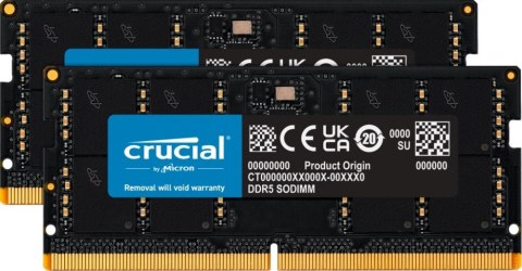 Pamięć CRUCIAL (SODIMM/DDR5/64 GB/4800MHz/40CL/DUAL) Pamięć CRUCIAL (SODIMM/DDR5/64 GB/4800MHz/40CL/DUAL)