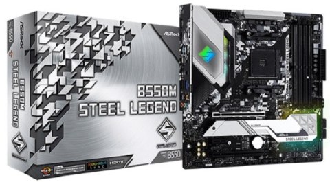 Płyta główna ASROCK B550M Steel Legend Socket AM4 MICRO ATX Płyta główna ASROCK B550M Steel Legend Socket AM4 MICRO ATX