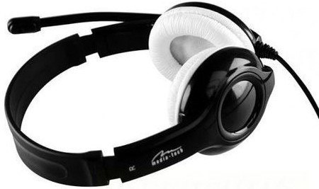 Słuchawki z mikrofonem MEDIA-TECH Epsilon USB Czarno-biały Słuchawki z mikrofonem MEDIA-TECH Epsilon USB Czarno-biały
