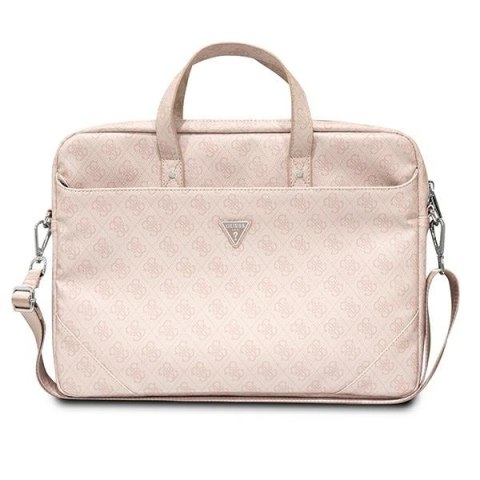 Torba na laptopa GUESS Saffiano 4G Traingle Logo (maks.16"/Różowy) Torba na laptopa GUESS Saffiano 4G Traingle Logo (maks.16"/Różowy)