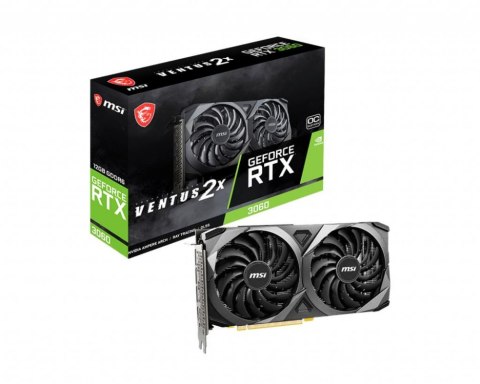 Karta graficzna MSI GeForce RTX 3060 VENTUS 2X OC 12GB GDDR6 (RTX 3060 VENTUS 2X 12G OC) Karta graficzna MSI GeForce RTX 3060 VENTUS 2X OC 12GB GDDR6 (RTX 3060 VENTUS 2X 12G OC)