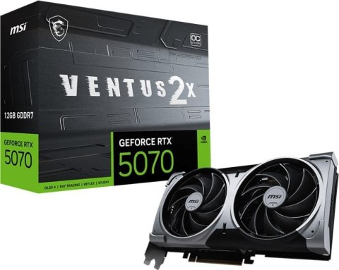 Karta graficzna MSI GeForce RTX 5070 Ventus 2X OC 12GB GDDR7 DLSS4 (GeForce RTX 5070 12G VENTUS 2X OC) Karta graficzna MSI GeForce RTX 5070 Ventus 2X OC 12GB GDDR7 DLSS4 (GeForce RTX 5070 12G VENTUS 2X OC)