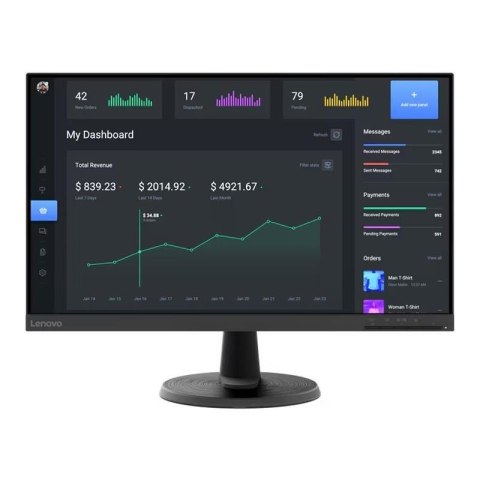 Monitor Lenovo 23,8" D24-40 (67A2KAC6EU) VA FHD 75Hz HDMI VGA Monitor Lenovo 23,8" D24-40 (67A2KAC6EU) VA FHD 75Hz HDMI VGA