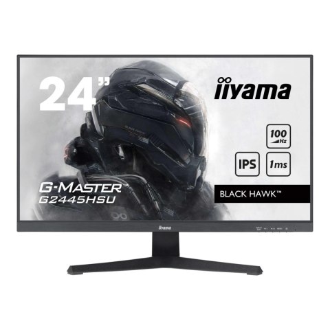 Monitor iiyama 23,8" G-Master G2445HSU-B2 Black Hawk IPS FHD 100Hz HDMI DP HUB głośniki Monitor iiyama 23,8" G-Master G2445HSU-B2 Black Hawk IPS FHD 100Hz HDMI DP HUB głośniki