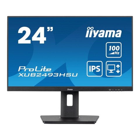 Monitor iiyama 23,8" ProLite XUB2493HSU-B6 IPS FHD 100Hz HDMI DP HUB głośniki Monitor iiyama 23,8" ProLite XUB2493HSU-B6 IPS FHD 100Hz HDMI DP HUB głośniki