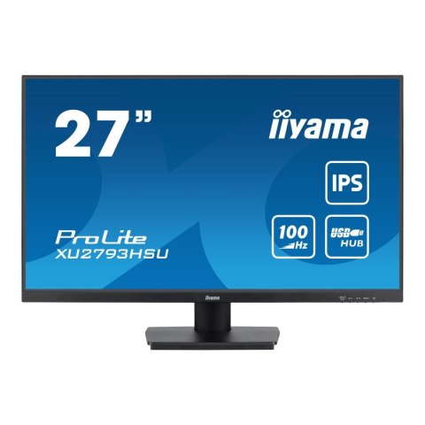 Monitor iiyama 27" ProLite XU2793HSU-B6 IPS 100Hz HDMI DP 2xUSB-A USB-B głośniki Monitor iiyama 27" ProLite XU2793HSU-B6 IPS 100Hz HDMI DP 2xUSB-A USB-B głośniki