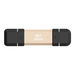 Dysk zewnętrzny SSD Silicon Power DS72 500GB USB-A USB-C (1050/850 MB/s) złoty