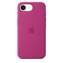 Etui silikonowe do iPhonea 16e - żywy róż