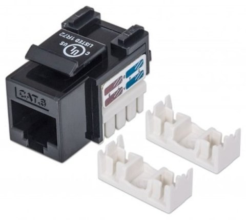 Moduł Keystone Cat6 UTP RJ45 zaciskany czarny Moduł Keystone Cat6 UTP RJ45 zaciskany czarny