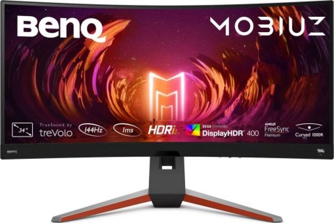 Monitor BENQ Mobiuz EX3410R 9H.LKKLA.TBE (34" /VA /144Hz /3440 x 1440 /Czarno-szary )