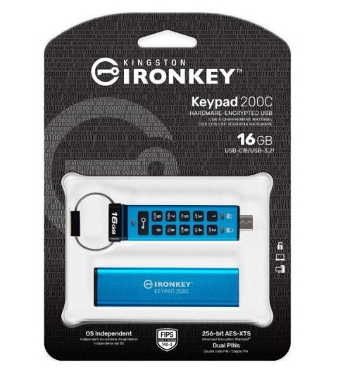 Pendrive KINGSTON IKKP200C/16GB (16 GB /Niebieski )