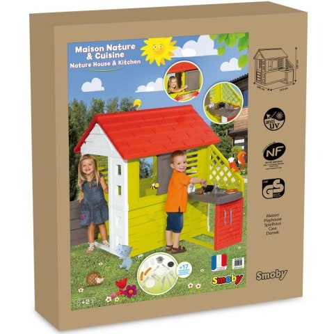 Smoby Domek dla dzieci Nature z kuchnią