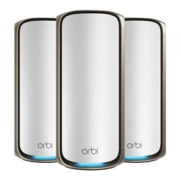 System Mesh Netgear Orbi RBE973S Quad-Band WiFi 7 BE27000 Classic White 3-pack router + 2 satelity
