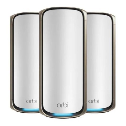 System Mesh Netgear Orbi RBE973S Quad-Band WiFi 7 BE27000 Classic White 3-pack router + 2 satelity System Mesh Netgear Orbi RBE973S Quad-Band WiFi 7 BE27000 Classic White 3-pack router + 2 satelity