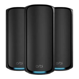 System Mesh Netgear Orbi RBE973SB Quad-Band WiFi 7 BE27000 Black 3-pack router + 2 satelity