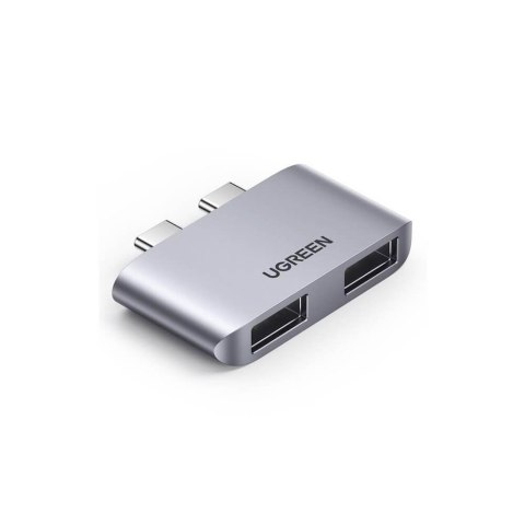 UGREEN Adapter UGREEN CM413, 2x USB-C do 2x USB 3.1 (szary) 10913