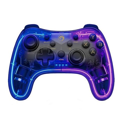 Gamepad Marvo GHOST 40, bezprzewodowy, LED, 17 przycisków, przezroczysty Gamepad Marvo GHOST 40, bezprzewodowy, LED, 17 przycisków, przezroczysty
