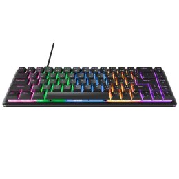 Klawiatura przewodowa Rampage REBEL-BLACKBS gamingowa mechaniczna Rainbow Light, niski profil