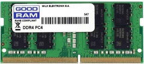 Pamięć GOODRAM (SODIMM/DDR4/32 GB/2666MHz/19 CLCL/DUAL) Pamięć GOODRAM (SODIMM/DDR4/32 GB/2666MHz/19 CLCL/DUAL)