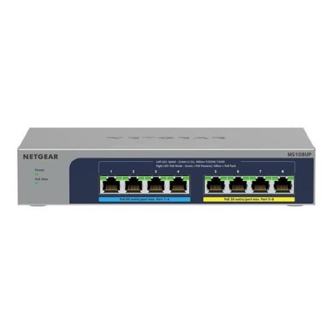 Switch zarządzalny Netgear MS108UP-100EUS 8x2,5GbE PoE 230W Switch zarządzalny Netgear MS108UP-100EUS 8x2,5GbE PoE 230W