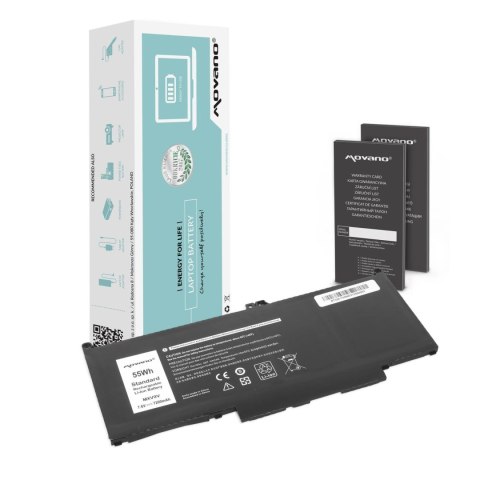 Bateria Movano do notebooka Dell Latitude 5300, 5310, 7300, 7400, MXV9V (7.4V-7.6V) (7200 mAh) Bateria Movano do notebooka Dell Latitude 5300, 5310, 7300, 7400, MXV9V (7.4V-7.6V) (7200 mAh)