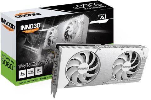 Karta graficzna INNO3D RTX 5060 Ti Twin X2 OC WHITE 8GB (N506T2-08D7X-193075W)