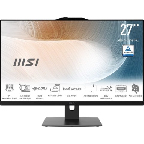 Komputer All-in-One MSI Modern AM272P 1M-848EU (27"/I5 120U/8GB/SSD512GB/W11P/Czarny)