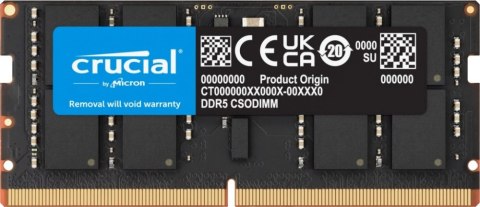 Pamięć CRUCIAL (SODIMM/DDR5/16 GB/6400MHz/52 CLCL/SINGLE)