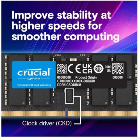 Pamięć CRUCIAL (DDR5/32 GB/3200MHz/1.1V/52 CLCL/SINGLE)