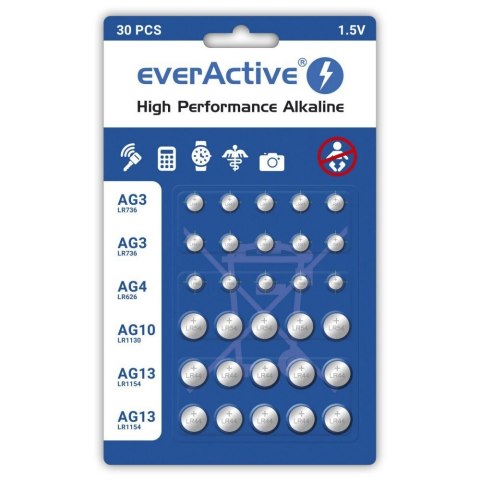 Bateria EVERACTIVE 1.5V AGMIX30BL Bateria EVERACTIVE 1.5V AGMIX30BL