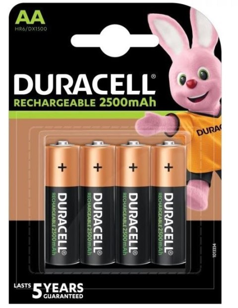 Baterie DURACELL NiMH AA 2500mAh 4 szt. DURACELL Aku AA/HR6 2400/2500mAh B4 Baterie DURACELL NiMH AA 2500mAh 4 szt. DURACELL Aku AA/HR6 2400/2500mAh B4