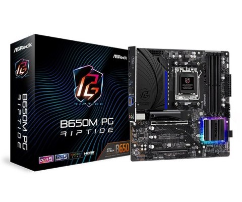 Płyta główna ASROCK B650M PG RIPTIDE AM5 MICRO ATX Płyta główna ASROCK B650M PG RIPTIDE AM5 MICRO ATX