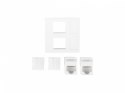 Gniazdo 45x45 RJ45 + Keystone kat.6 UTP Białe