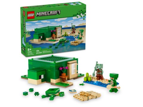 LEGO Uszkodzone opakowanie MINECRAFT Domek na plaży żółwi 21254