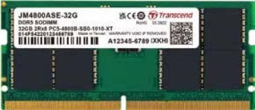 Pamięć TRANSCEND (SODIMM/DDR5/16 GB/4800MHz/40 CLCL/SINGLE)