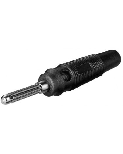 Wtyk laboratoryjny bananowy 4 mm czarny
