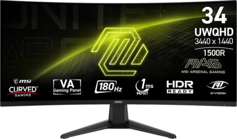 Monitor MSI MSI MAG 346CQ (34" /VA /180Hz /3440 x 1440 /Czarny)