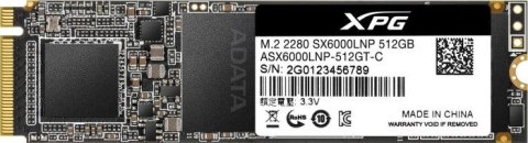 Dysk SSD A-DATA XPG SX6000 512 GB (M.2 2280″ /512GB )