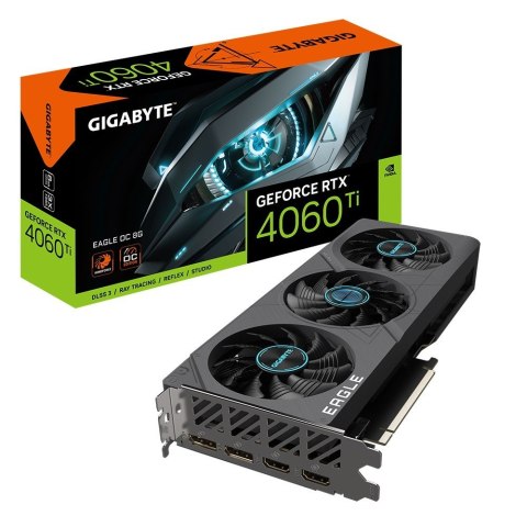 Karta graficzna GIGABYTE GeForce RTX 4060 Ti Eagle OC 8 GB GDDR6X GV-N406TEAGLE OC-8GD Karta graficzna GIGABYTE GeForce RTX 4060 Ti Eagle OC 8 GB GDDR6X GV-N406TEAGLE OC-8GD