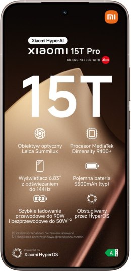 Smartphone XIAOMI 15T Pro 5G 12/1024 GB Złoty 1 TB Złoty 68033