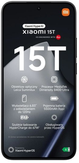 Czajnik XIAOMI 15T 12/512 GB Czarny (Czarny )