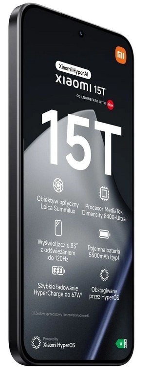 Czajnik XIAOMI 15T 12/512 GB Czarny (Czarny )