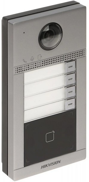 Hikvision DS-KV8413-WME1(C) 4-przyciskowa metalowa stacja drzwiowa dla domów jednorodzinnych