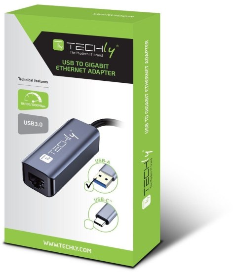 Karta sieciowa przewodowa TECHLY IDATA USB-ETGIGA-AA